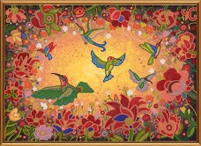 Схема для вышивки бисером на габардине Райские птицы Новая Слобода (Нова слобода) БИС1298