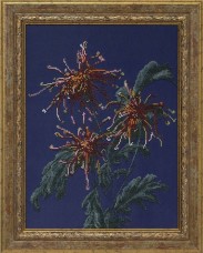 Схема вышивки бисером на ткани Хризантемы в саду Краса и творчiсть Р-71209