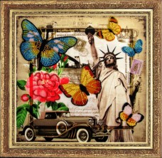 Набор для вышивки бисером Привет из Америки Баттерфляй (Butterfly) 111б