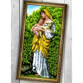 Схема вышивки бисером на габардине Мария с ребенком  Biser-Art 30х60-088 - 179.00грн.