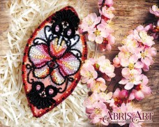 Набор для вышивки бисером украшения на натуральном художественном холсте Игривые завитки Абрис Арт AD-012