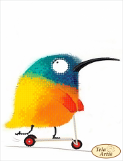 Схема вышивки бисером на атласе Птичка Tela Artis (Тэла Артис) ТД-040
