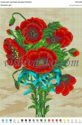 Рисунок на габардине для вышивки бисером Маковий цвіт