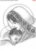 Схема для вышивки бисером на габардине Мадонна с младенцем