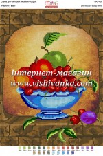 Схема для вышивки бисером на атласе Фрукти у вазі Вишиванка БА3-400