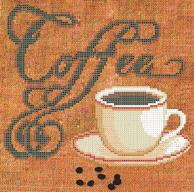 Схема на гдля вышивки бисером на габардине COFFEE