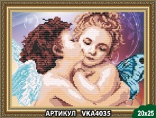 Рисунок на ткани для вышивки бисером Поцелуй ангелков Art Solo VKA4035