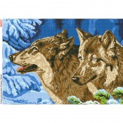 Схема вышивки бисером на габардине Вовки