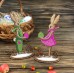 Набор для вышивки по дереву Кролик девочка Волшебная страна FLK-343