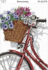 Схема для вышивки бисером на габардине Велосипед Acorns А5-Д-070