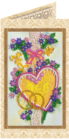 Набор - открытка для вышивки бисером С Днём Бракосочетания 4 Абрис Арт АО-112 - 97.00грн.