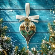 Набір для вишивки бісером на пластиковій основі Wonderland Crafts Ялинкова прикраса - Сяйво кристалів FLPL-115 Набір для вишивки бісером на пластиковій основі Wonderland Crafts Ялинкова прикраса - Сяйво кристалів FLPL-115