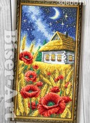 Схема вышивки бисером на габардине Бисер Арт Панно Звездная ночь 3060019