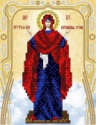 Схема для вышивки бисером на атласе Икона Божьей Матери Нерушимая стена