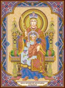 Схема вышивки бисером на холсте Богородица Державная 