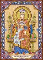Схема вышивки бисером на холсте Богородица Державная  Абрис Арт АСК-167