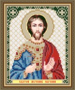 Схема вышивки бисером на авторской канве Святой Мученик Евгений