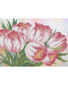 Схема вышивки бисером на габардине Весенние тюльпаны Акорнс А3-К-829 - 96.00грн.