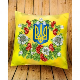 Пошитая подушка с наволочкой для вышивки бисером Бисер Арт Герб 2929803 Пошитая подушка с наволочкой для вышивки бисером Бисер Арт Герб 2929803