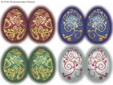 Схема для вышивки бисером на габардине Пасхальные яйца Акорнс А3-К-500