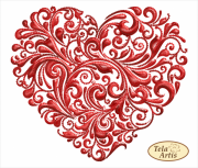 Схема вышивки бисером на атласе Вихри любви