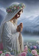 Схема для вышивки бисероме  Акорнс Святая Мария в молитве А3-К-1586