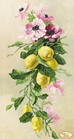 Рисунок на ткани для вышивки бисером Букет с лимонами Tela Artis (Тэла Артис) ТК-085 - 195.00грн.