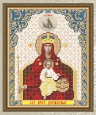 Схема для вышивки бисером на габардине Пресвятая Богородица Державная Art Solo VIA4235