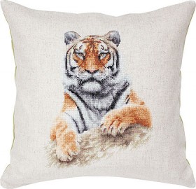 Набор подушки для вышивки крестом Тигр