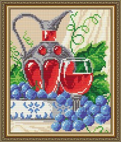 Набор для выкладки алмазной мозаикой Вино в бокале