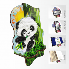 Подставка под телефон с алмазной мозаикой Панда в бамбуковой роще Art Solo АРМ-06
