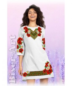 Заготовка женского платья для вышивки бисером  Biser-Art Сукня 6019 (льон) - 953.00грн.