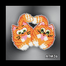 Магнит для выкладки алмазной мозаикой Коты неразлучники Art Solo АТМ36