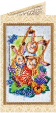 Набор - открытка для вышивки бисером Счастливая семья Абрис Арт АО-105