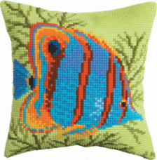Набор для вышивки подушки крестиком Яркая рыбка Чарiвна мить (Чаривна мить) РТ-165