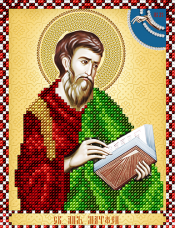 Схема вышивки бисером на атласе Св. Апостол Матфей (Матвей) А-строчка АС5-129