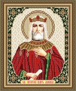 Схема вышивки бисером на габардине Святой Пророк Царь Давид