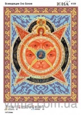 Схема вышивки бисером на атласе Всевидящее Око Божье Юма ЮМА-4109