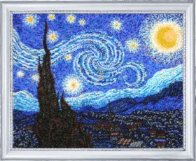 Набор для вышивки бисером Звездная ночь (по мотивам В. Ван Гога) полная зашивка