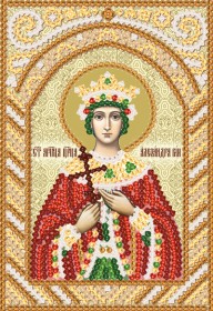 Схема вышивки бисером на атласе Маричка Св. Мч. Царица Александра РИК-6101