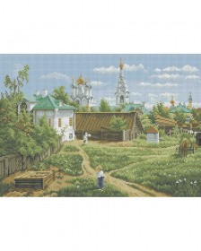 Схема для вышивки бисером на габардине Московский дворик Акорнс А3-К-850 - 96.00грн.