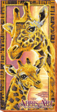 Набор для вышивки бисером на холсте Жирафы Абрис Арт АВ-538