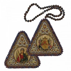 Набор для вышивания бисером двухсторонней иконы оберега Богородица "Всецарица" и Ангел Хранитель Новая Слобода (Нова слобода) ВХ1022