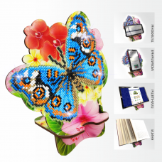Подставка под телефон с алмазной мозаикой Бабочка и Орхидея Art Solo АРМ-04