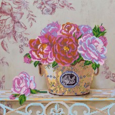 Схема для вышивки бисером на холсте Парижские цветы Абрис Арт АС-285