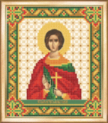 Схемы для вышивания бисером на авторской канве Святой мученик Анатолий