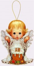 Набор для изготовления куклы из фетра для вышивки бисером Пасхальный ангелочек Баттерфляй (Butterfly) F054