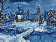 Набор для вышивки крестом Зимний пейзаж