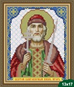 Рисунок на ткани для вышивки бисером Святой Игорь