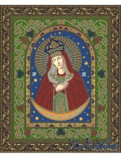 Схема для вышивки бисером на атласе Икона Пресвятой Богородицы Остробрамская Вдохновение БГИ-4008